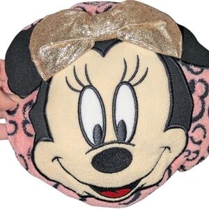 2 In 1 Minnie Mouse Plush Pillow / Hoodie with Gold Bow